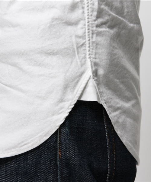 JOURNAL STANDARD(ジャーナルスタンダード)の「JPN MADE OX BDハンソデシャツ ##(シャツ/ブラウス・メンズ・ホワイト/サックスブルー・MEDIUM/LARGE)」の9枚目の写真