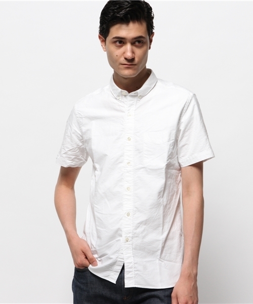 JOURNAL STANDARD(ジャーナルスタンダード)の「JPN MADE OX BDハンソデシャツ ##(シャツ/ブラウス・メンズ・ホワイト/サックスブルー・MEDIUM/LARGE)」の12枚目の写真