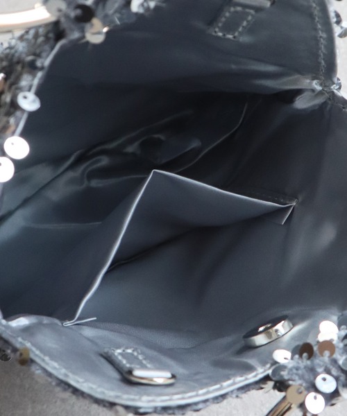 BLUEEAST(ブルーイースト)の「スパンコール / レース / ラメ2wayミニパーティーバッグ(ハンドバッグ・レディース・ベージュ/ブラック/ブラック系/ベージュ系/シルバー系/シルバー/ゴールド・FREE)」の21枚目の写真