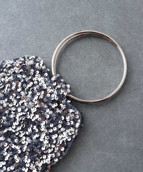 BLUEEAST(ブルーイースト)の「スパンコール / レース / ラメ2wayミニパーティーバッグ(ハンドバッグ・レディース・ベージュ/ブラック/ブラック系/ベージュ系/シルバー系/シルバー/ゴールド・FREE)」の15枚目の写真