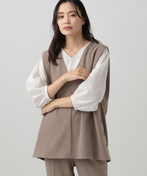 Elura(エルーラ)の「サマ見えリラクシーベスト(ベスト・レディース・ブラック/ブラック系その他/ブラウン系その他4・FREE)」の3枚目の写真