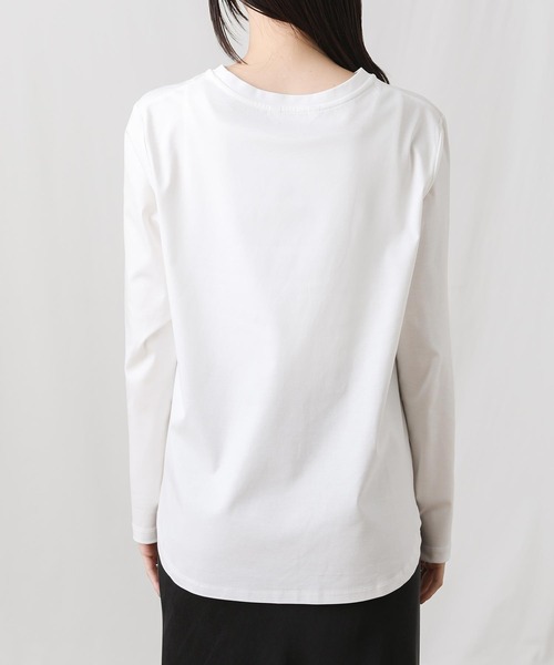 Gready Brilliant(グレディブリリアン)の「スムースNous長袖カットソー(Tシャツ/カットソー・レディース・チャコールグレー/オフホワイト・38)」の19枚目の写真