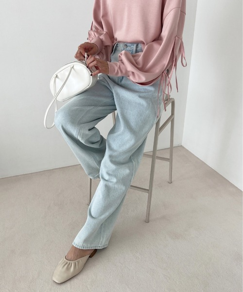 Olu.(オルドット)の「ストレートワイドデニムパンツ(デニムパンツ・レディース・ブルー・0/1)」の7枚目の写真
