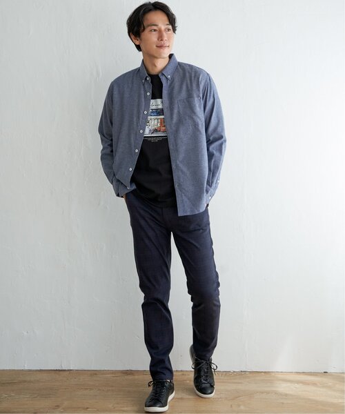 ikka(イッカ)の「イージーケアフランネル無地シャツ(シャツ/ブラウス・メンズ・グレー/ホワイト/ワイン/ネイビー・L/M/S/XL)」の22枚目の写真