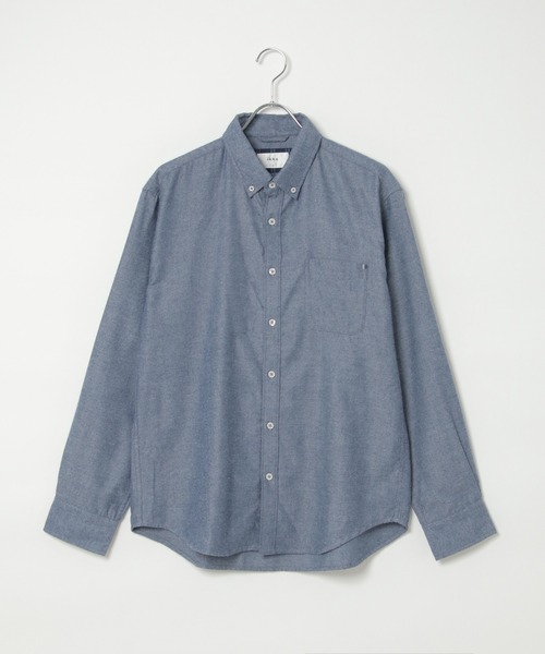 ikka(イッカ)の「イージーケアフランネル無地シャツ(シャツ/ブラウス・メンズ・グレー/ホワイト/ワイン/ネイビー・L/M/S/XL)」の5枚目の写真