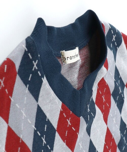 BRANSHES(ブランシェス)の「【おそろい】アーガイルジャガードベスト(ベスト・キッズ・ネイビー/ブラック・S/XL/L/M)」の7枚目の写真