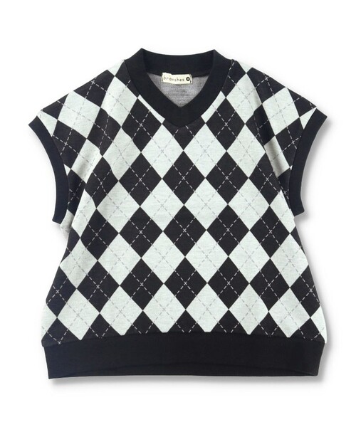 BRANSHES(ブランシェス)の「【おそろい】アーガイルジャガードベスト(ベスト・キッズ・ネイビー/ブラック・S/XL/L/M)」の13枚目の写真
