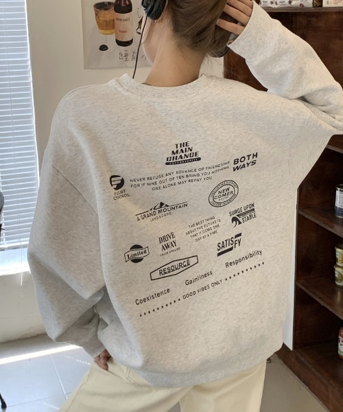 Vipoa(ヴィポア)の「バックデザインオーバースウェット(スウェット・レディース・グレー・FREE)」の14枚目の写真