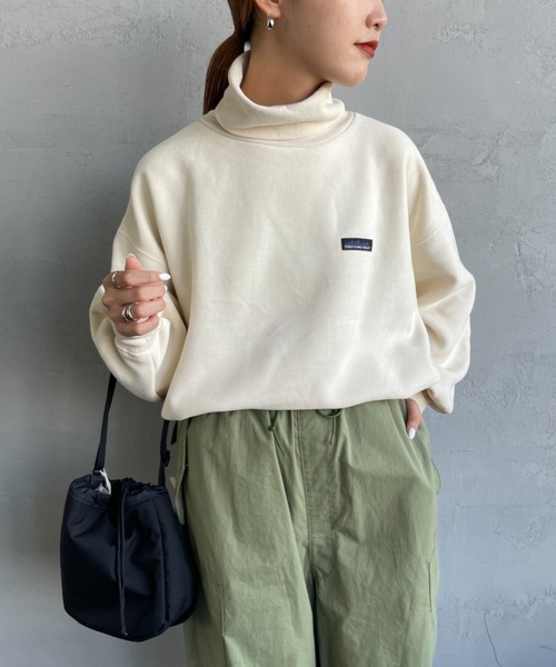 THOUSAND MILE（サウザンドマイル）の「[THOUSAND MILE/サウザンド マイル] ニットフリース タートルネックプルオーバー（ニット/セーター・レディース・ブラック/オフホワイト/ベージュ・F）」の7枚目の写真