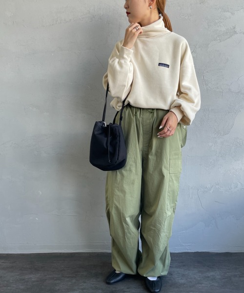 THOUSAND MILE（サウザンドマイル）の「[THOUSAND MILE/サウザンド マイル] ニットフリース タートルネックプルオーバー（ニット/セーター・レディース・ブラック/オフホワイト/ベージュ・F）」の10枚目の写真