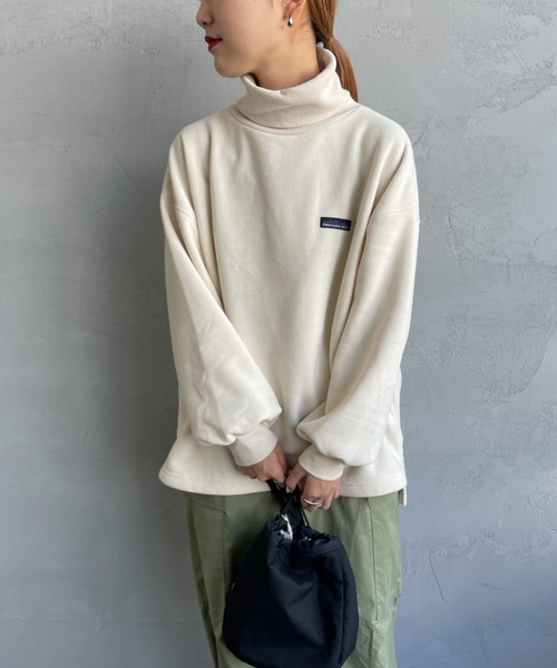 THOUSAND MILE（サウザンドマイル）の「[THOUSAND MILE/サウザンド マイル] ニットフリース タートルネックプルオーバー（ニット/セーター・レディース・ブラック/オフホワイト/ベージュ・F）」の13枚目の写真
