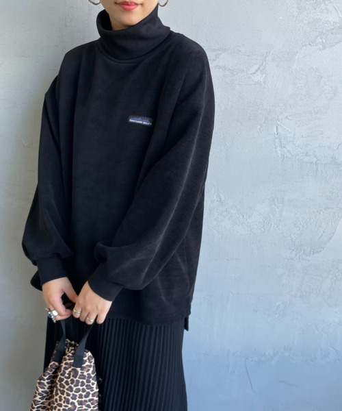 THOUSAND MILE（サウザンドマイル）の「[THOUSAND MILE/サウザンド マイル] ニットフリース タートルネックプルオーバー（ニット/セーター・レディース・ブラック/オフホワイト/ベージュ・F）」の19枚目の写真