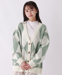 repipi armario（レピピ アルマリオ）の「アーガイルルーズＶカーディガン（カーディガン/ボレロ・キッズ）」