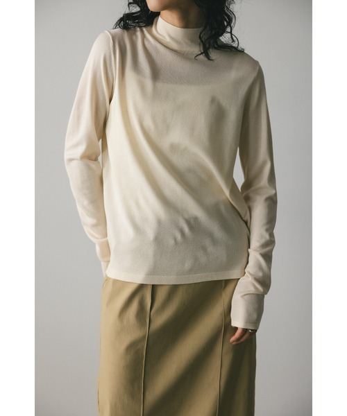 STYLEMIXER（スタイルミキサー）の「バックストリングニット（ニット/セーター・レディース・グリーン/ネイビー/アイボリー/ブラック・FREE）」の2枚目の写真