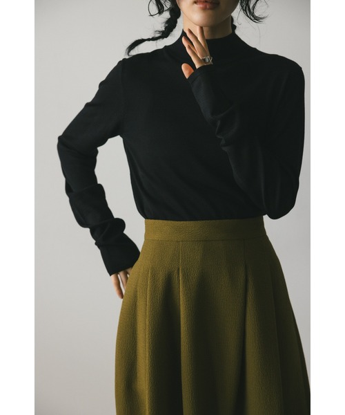 STYLEMIXER（スタイルミキサー）の「バックストリングニット（ニット/セーター・レディース・グリーン/ネイビー/アイボリー/ブラック・FREE）」の3枚目の写真