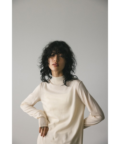 STYLEMIXER（スタイルミキサー）の「バックストリングニット（ニット/セーター・レディース・グリーン/ネイビー/アイボリー/ブラック・FREE）」の7枚目の写真