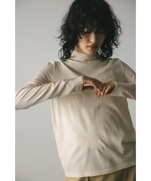 STYLEMIXER（スタイルミキサー）の「バックストリングニット（ニット/セーター・レディース・グリーン/ネイビー/アイボリー/ブラック・FREE）」の8枚目の写真