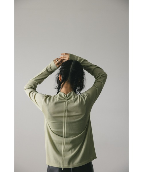 STYLEMIXER（スタイルミキサー）の「バックストリングニット（ニット/セーター・レディース・グリーン/ネイビー/アイボリー/ブラック・FREE）」の19枚目の写真