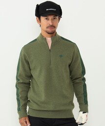 BEAMS GOLF | BEAMS GOLF ORANGE LABEL / ラインロゴ ハーフジップニット(ニット/セーター)
