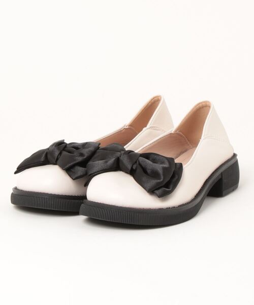 STYLEBLOCK（スタイルブロック）の「リボン付きラウンドトゥパンプス（パンプス・レディース・ブラック/ベージュ・35/37/38/39/36）」の6枚目の写真