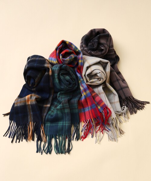 THE SHOP TK （ザ ショップ ティーケー ）の「◆カシミヤブレンドマフラー（マフラー・メンズ・ワイン系1/グレー系1/ブラック系1/ブルー系その他3/ダークグリーン系1・00）」の6枚目の写真