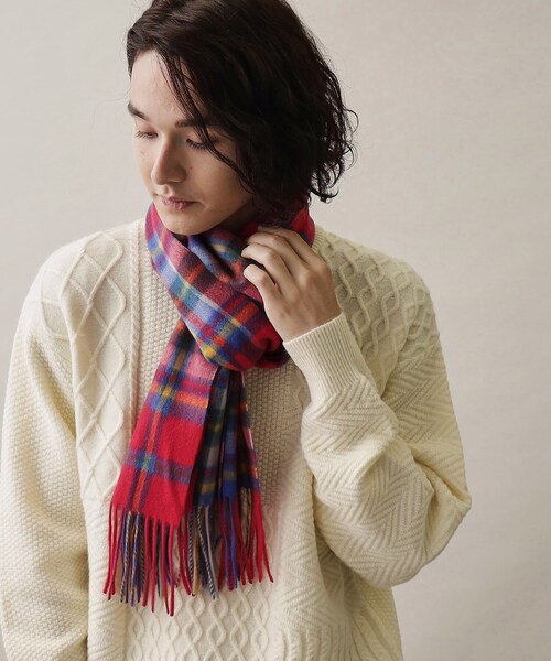 THE SHOP TK （ザ ショップ ティーケー ）の「◆カシミヤブレンドマフラー（マフラー・メンズ・ワイン系1/グレー系1/ブラック系1/ブルー系その他3/ダークグリーン系1・00）」の10枚目の写真