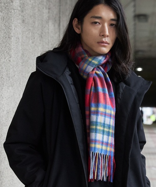 THE SHOP TK （ザ ショップ ティーケー ）の「◆カシミヤブレンドマフラー（マフラー・メンズ・ワイン系1/グレー系1/ブラック系1/ブルー系その他3/ダークグリーン系1・00）」の5枚目の写真