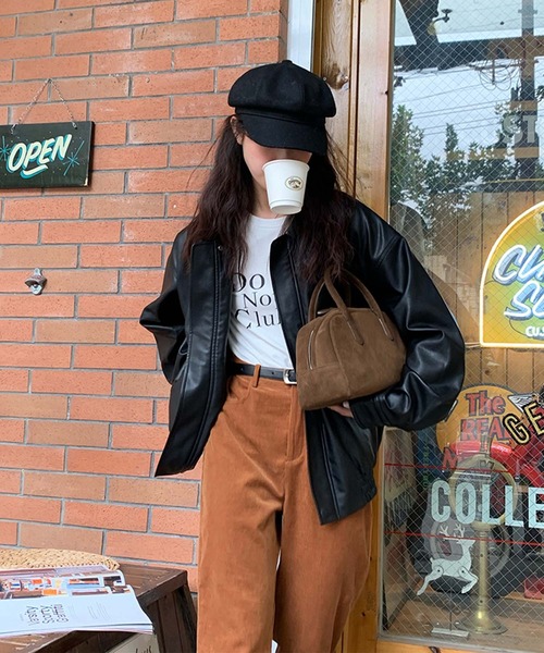 Bifrost（ビフレスト）の「ヴィンテージライク合成皮革ジャケット（ライダースジャケット・レディース・ブラウン/ブラック・L/M）」の20枚目の写真