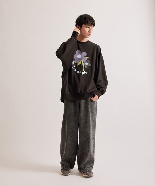 iisy(イージー)の「iisy / ボリュームイージーワイドストレートケミカルデニムパンツ(デニムパンツ・メンズ・ブルー/ブラック・L/S/M)」の17枚目の写真