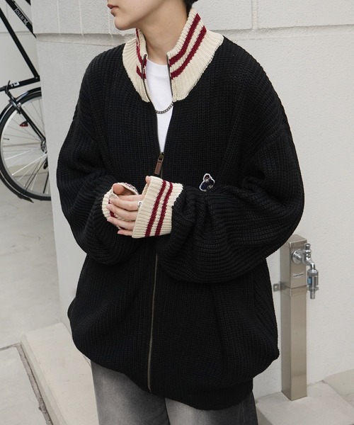 セール】【RED CAP GIRL】23AW リブ編み ワンポイント胸ワッペン刺繍