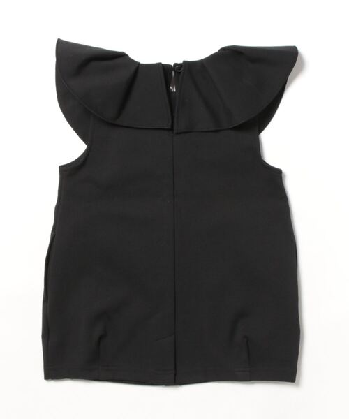 petit main(プティマイン)の「【AJUGA.】ポンチフリル襟ジャンスカ(シャツワンピース・キッズ・ブラック/ライトベージュ・110cm/120cm/130cm/100cm/90cm/80cm)」の3枚目の写真