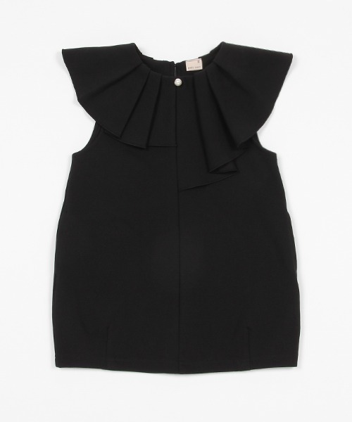 petit main(プティマイン)の「【AJUGA.】ポンチフリル襟ジャンスカ(シャツワンピース・キッズ・ブラック/ライトベージュ・110cm/120cm/130cm/100cm/90cm/80cm)」の8枚目の写真