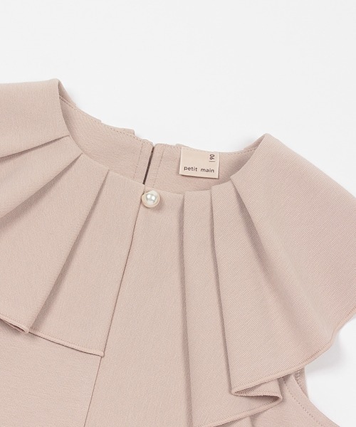 petit main(プティマイン)の「【AJUGA.】ポンチフリル襟ジャンスカ(シャツワンピース・キッズ・ブラック/ライトベージュ・110cm/120cm/130cm/100cm/90cm/80cm)」の10枚目の写真