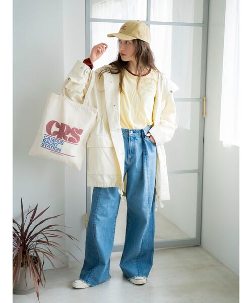 Ungrid(アングリッド)の「ウォッシュミリタリーフードブルゾン(ブルゾン・レディース・カーキ/オフホワイト・FREE)」の10枚目の写真