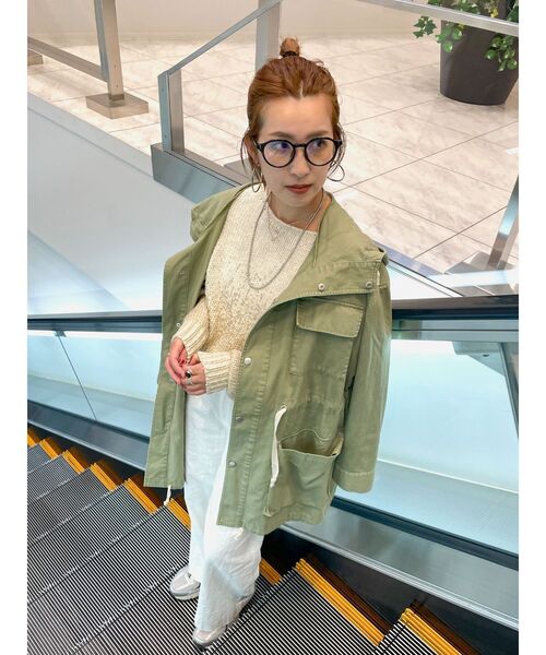 Ungrid(アングリッド)の「ウォッシュミリタリーフードブルゾン(ブルゾン・レディース・カーキ/オフホワイト・FREE)」の20枚目の写真