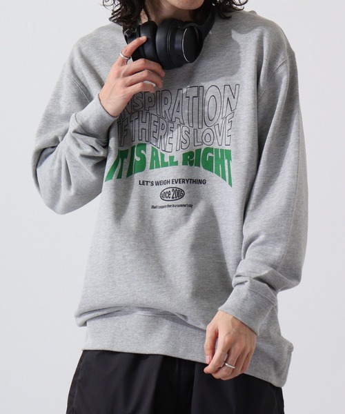 MODISH GAZE(モディシュガゼ)の「MODISH GAZE ストリートロゴプリント裏毛スウェット(スウェット・メンズ・ブラック/杢グレー・L/M)」の12枚目の写真