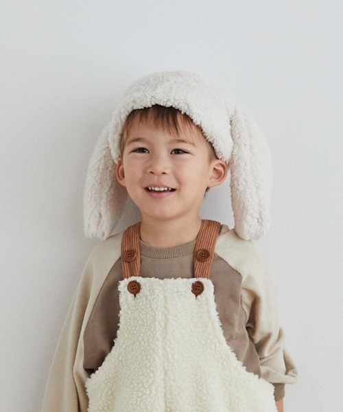 riziere（リジェール）の「うさ耳のもこもこ帽子（ニットキャップ/ビーニー・キッズ・オフホワイト・FREE）」の21枚目の写真