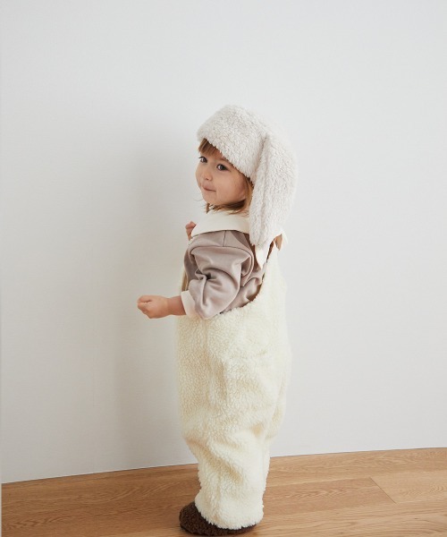 riziere（リジェール）の「うさ耳のもこもこ帽子（ニットキャップ/ビーニー・キッズ・オフホワイト・FREE）」の19枚目の写真