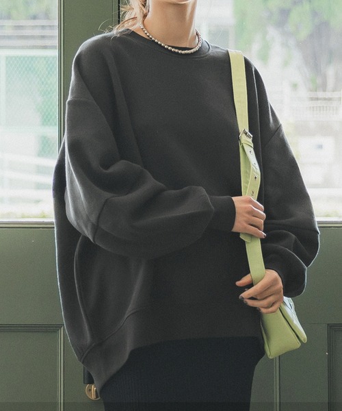 美品 裏起毛 COGTHEBIGSMOKE コクーンシルエットスウェット 日本製 COGTHEBIGSMOKE（コグ ザ ビッグスモーク） トレーナー スウェット