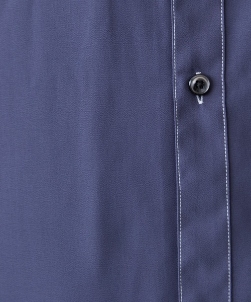 Lui's（ルイス）の「オーガンジー配色ステッチシャツ（シャツ/ブラウス・メンズ・グレー/ブラック・FREE）」の9枚目の写真