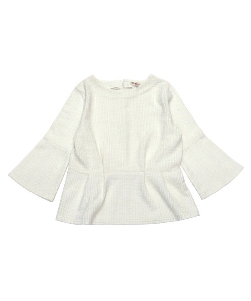 TOKYO SHIRTS（トウキョウシャツ）の「ペプラムツイードプルオーバー（シャツ/ブラウス・レディース・ブラック/オフホワイト・M/L/LL）」の11枚目の写真