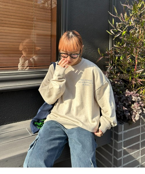 CIAOPANIC TYPY（チャオパニックティピー）の「【ユニセックス】ピグメント杢アソートプリントスウェット（スウェット・メンズ・アイボリー/ピンク/ブルー/ネイビー・LARGE/MEDIUM）」の16枚目の写真