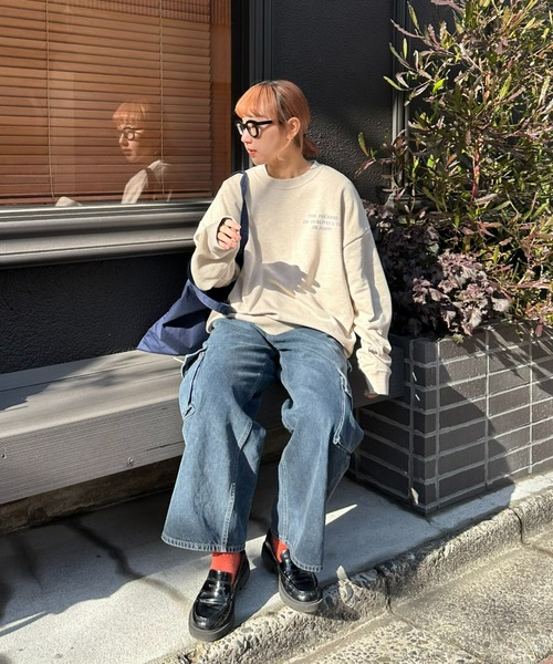 CIAOPANIC TYPY（チャオパニックティピー）の「【ユニセックス】ピグメント杢アソートプリントスウェット（スウェット・メンズ・アイボリー/ピンク/ブルー/ネイビー・LARGE/MEDIUM）」の15枚目の写真