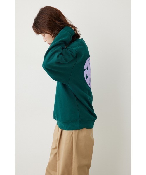 RODEO CROWNS WIDE BOWL（ロデオクラウンズワイドボウル）の「Heart logoスウェットトップス（スウェット・レディース・ネイビー/ダークグリーン/オフホワイト/チャコールグレー・FREE）」の11枚目の写真