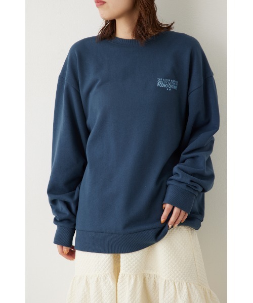 RODEO CROWNS WIDE BOWL（ロデオクラウンズワイドボウル）の「Heart logoスウェットトップス（スウェット・レディース・ネイビー/ダークグリーン/オフホワイト/チャコールグレー・FREE）」の5枚目の写真