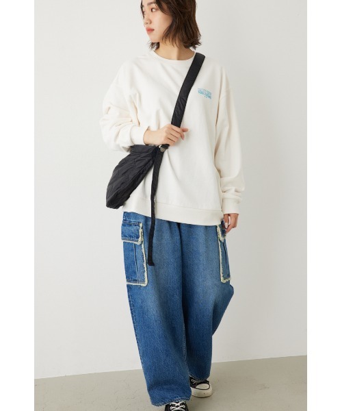 RODEO CROWNS WIDE BOWL（ロデオクラウンズワイドボウル）の「Heart logoスウェットトップス（スウェット・レディース・ネイビー/ダークグリーン/オフホワイト/チャコールグレー・FREE）」の14枚目の写真