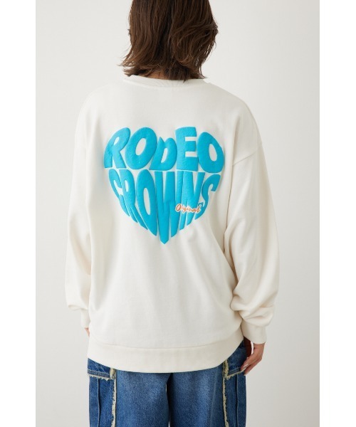 RODEO CROWNS WIDE BOWL（ロデオクラウンズワイドボウル）の「Heart logoスウェットトップス（スウェット・レディース・ネイビー/ダークグリーン/オフホワイト/チャコールグレー・FREE）」の22枚目の写真