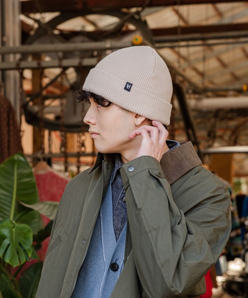niko and...(ニコアンド)の「コットンカラーニットワッチ(ニットキャップ/ビーニー・メンズ・ベージュ/グリーン/ブラック/パープル・FREE)」の9枚目の写真