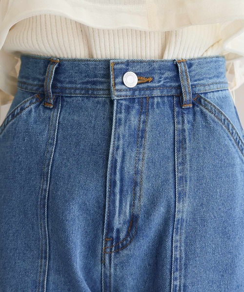 Social GIRL(ソーシャルガール)の「ペインターパンツ(デニムパンツ・レディース・ネイビー/ホワイト/ライトブルー/ブルー・M)」の16枚目の写真