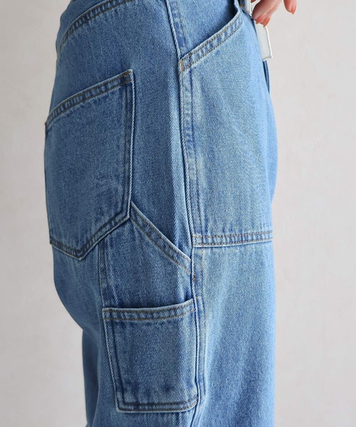 Social GIRL(ソーシャルガール)の「ペインターパンツ(デニムパンツ・レディース・ネイビー/ホワイト/ライトブルー/ブルー・M)」の19枚目の写真